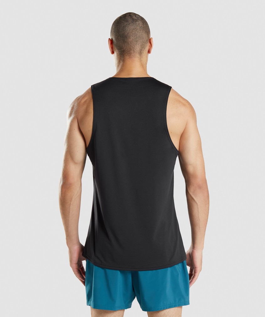 Black Men's Gymshark Arrival Tank | USA-75496