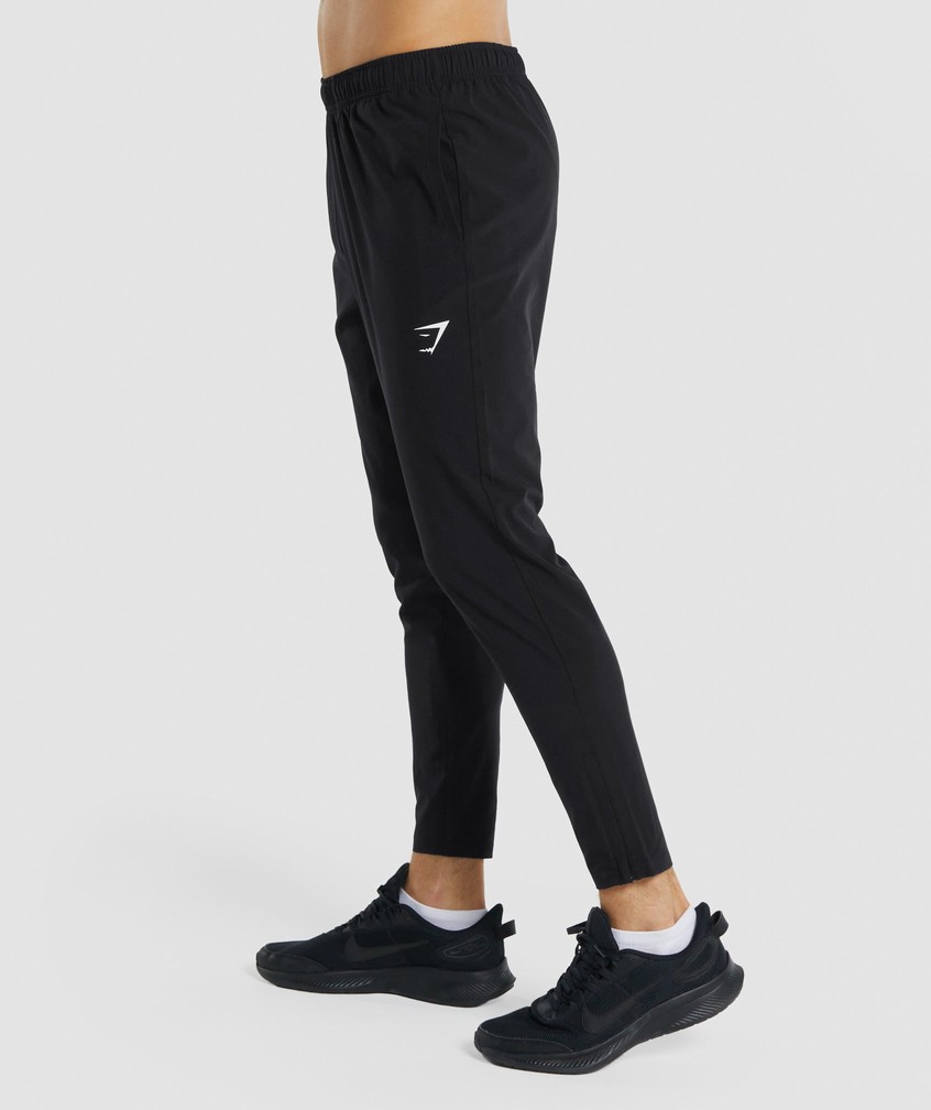 Black Men's Gymshark Arrival Woven Joggers | USA-43685