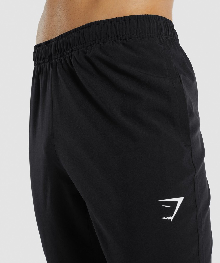 Black Men's Gymshark Arrival Woven Joggers | USA-43685