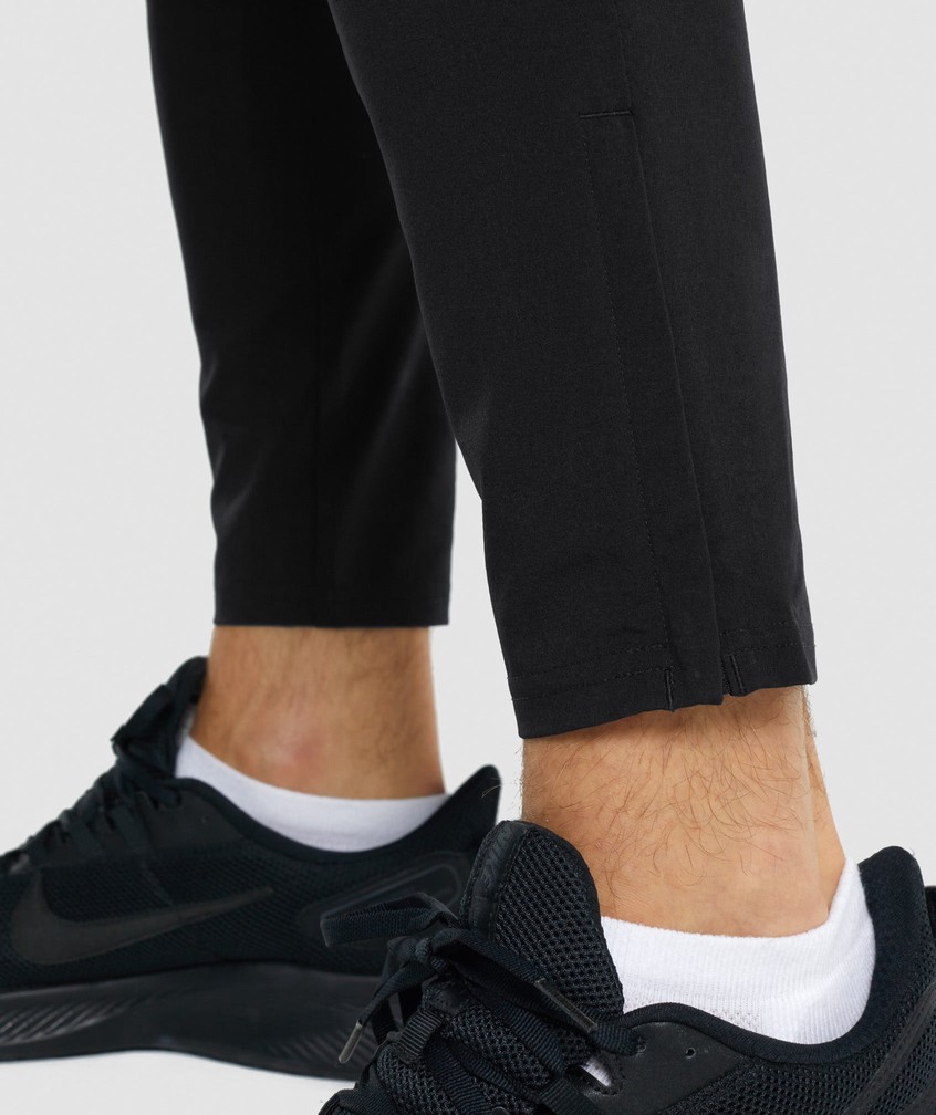 Black Men's Gymshark Arrival Woven Joggers | USA-43685