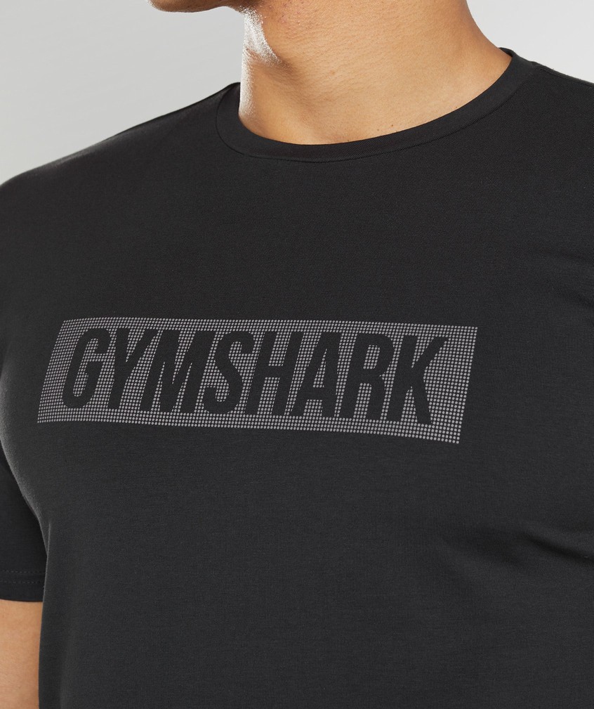 Black Men's Gymshark Block T-Shirts | USA-79084