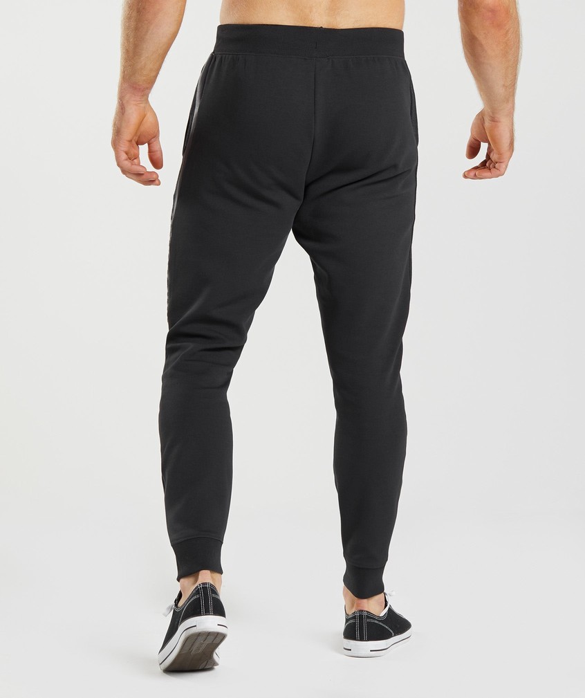 Black Men's Gymshark Bold React Joggers | USA-39604