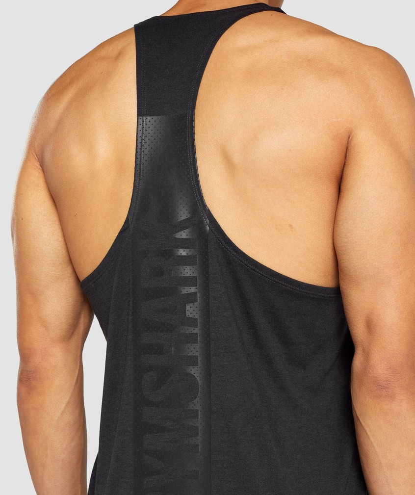 Black Men's Gymshark Bold Stringer | USA-63712