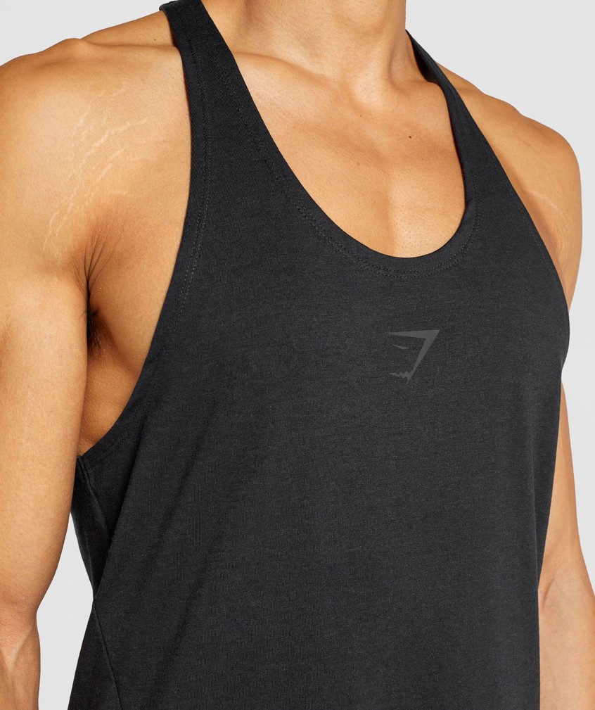 Black Men's Gymshark Bold Stringer | USA-63712