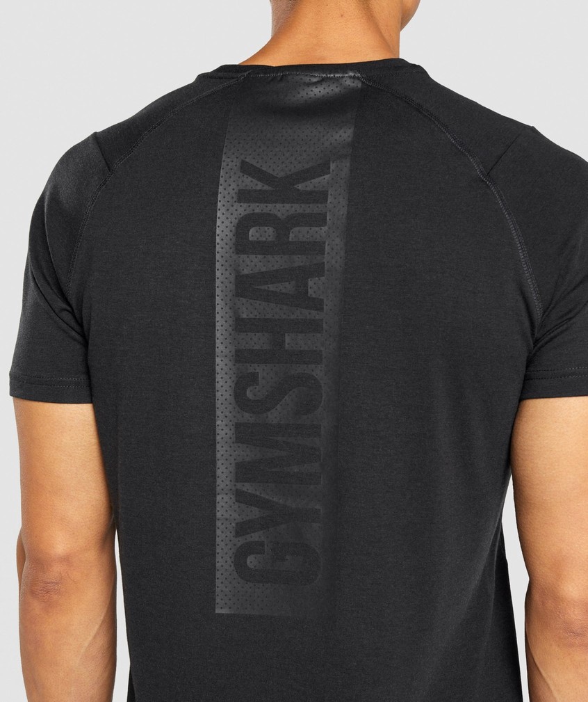 Black Men's Gymshark Bold T-Shirts | USA-49572