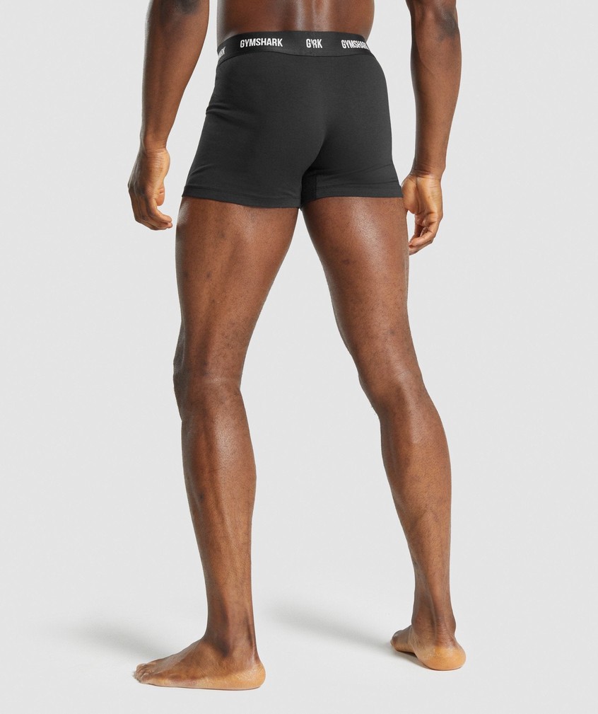 Black Men's Gymshark Boxers 2pk Panties | USA-94601