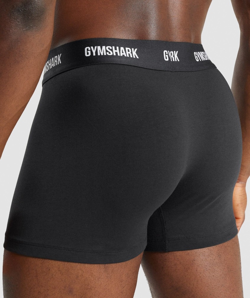 Black Men's Gymshark Boxers 2pk Panties | USA-94601