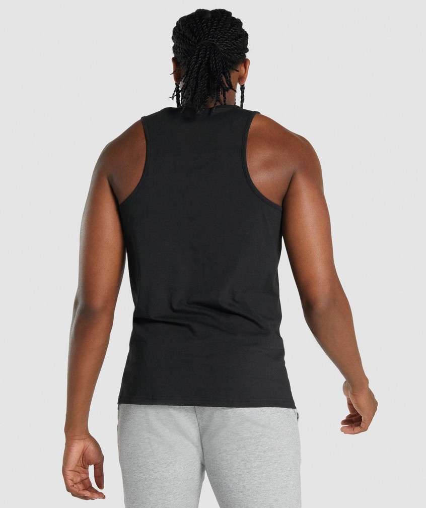 Black Men's Gymshark Critical 2.0 Tank | USA-29675