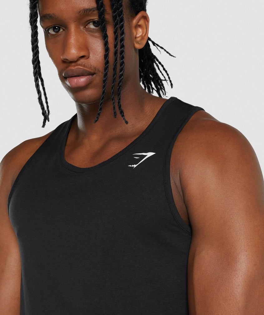 Black Men's Gymshark Critical 2.0 Tank | USA-29675