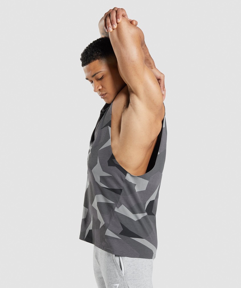 Black Men's Gymshark Critical Drop Arm Tank | USA-87953