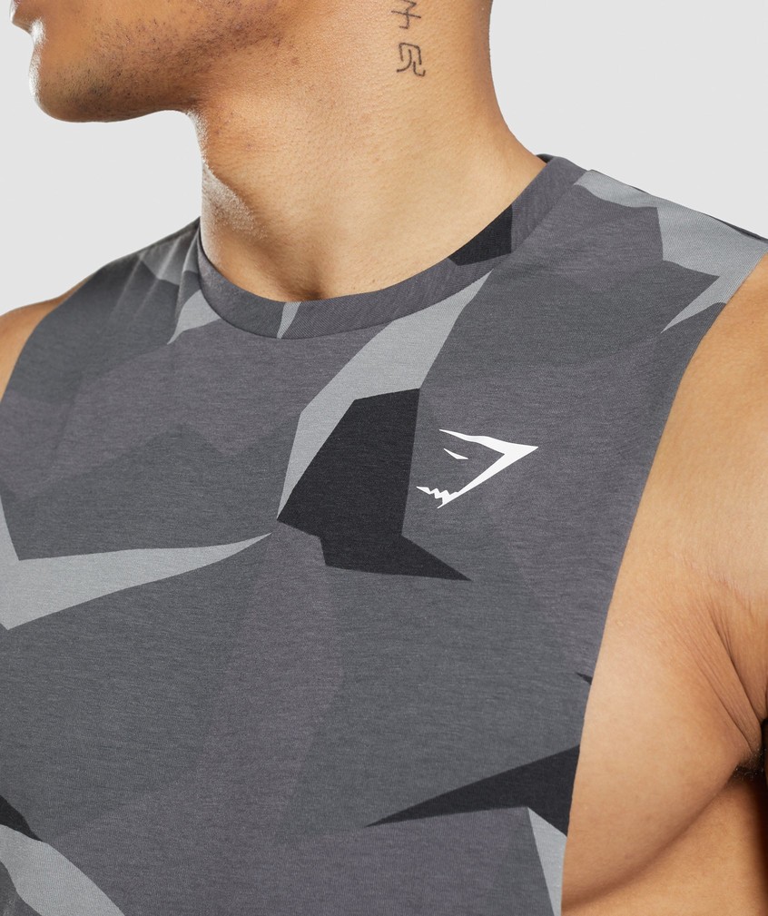 Black Men's Gymshark Critical Drop Arm Tank | USA-87953