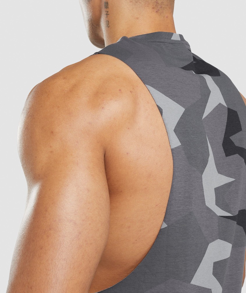 Black Men's Gymshark Critical Drop Arm Tank | USA-87953