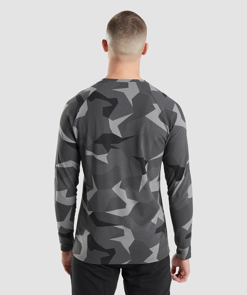 Black Men's Gymshark Critical Long Sleeve T-Shirts | USA-93650