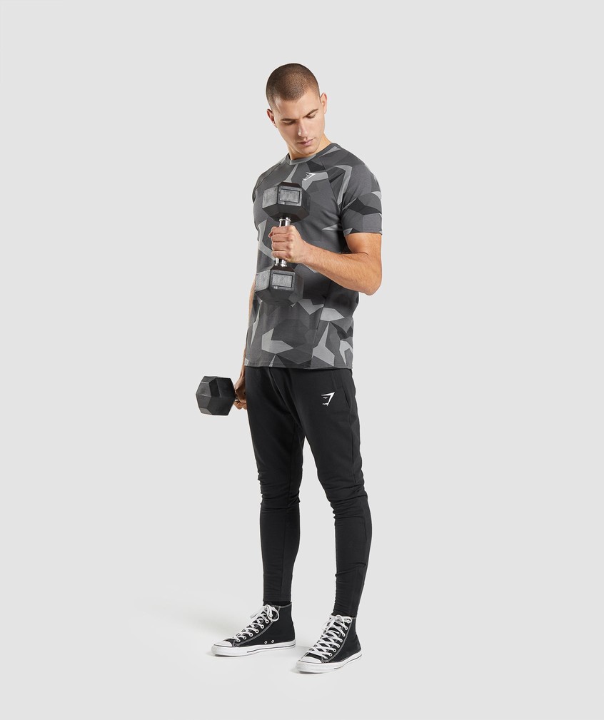 Black Men's Gymshark Critical T-Shirts | USA-89630