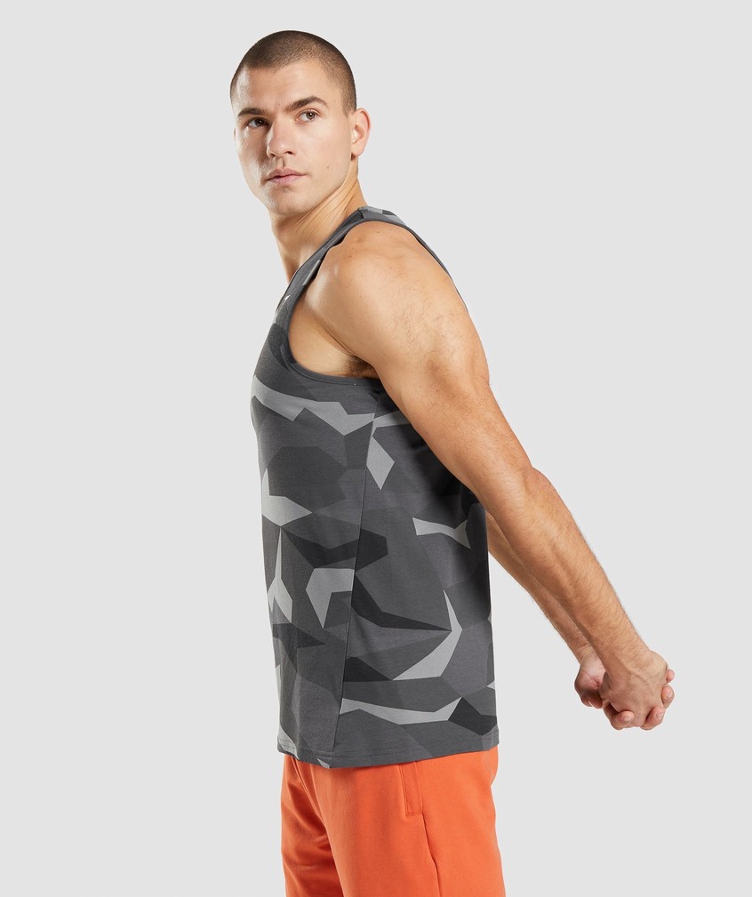 Black Men's Gymshark Critical Tank | USA-70148