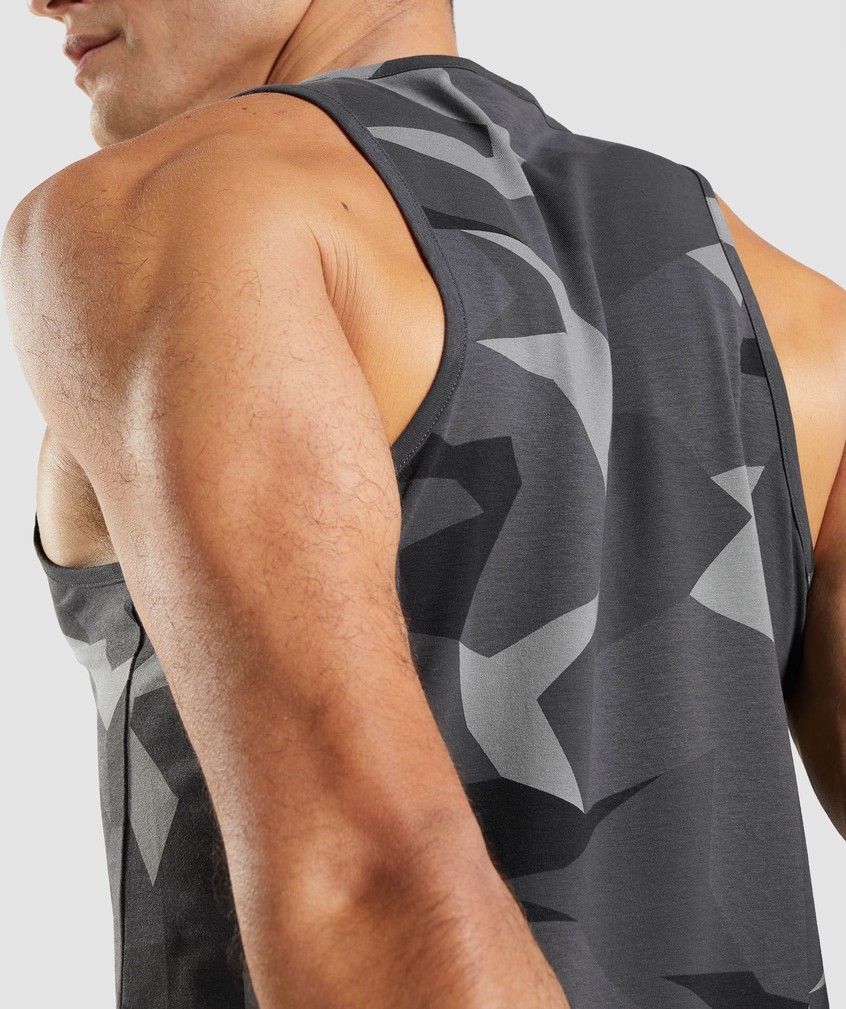 Black Men's Gymshark Critical Tank | USA-70148