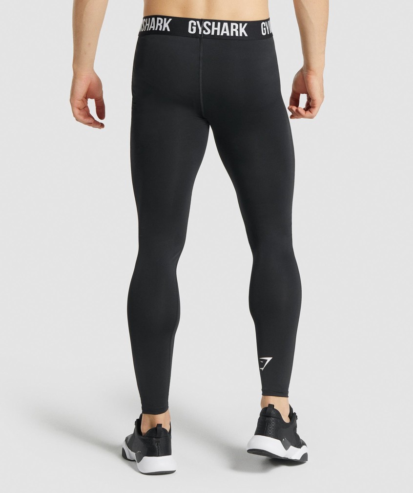 Black Men's Gymshark Element Baselayer Leggings | USA-23189