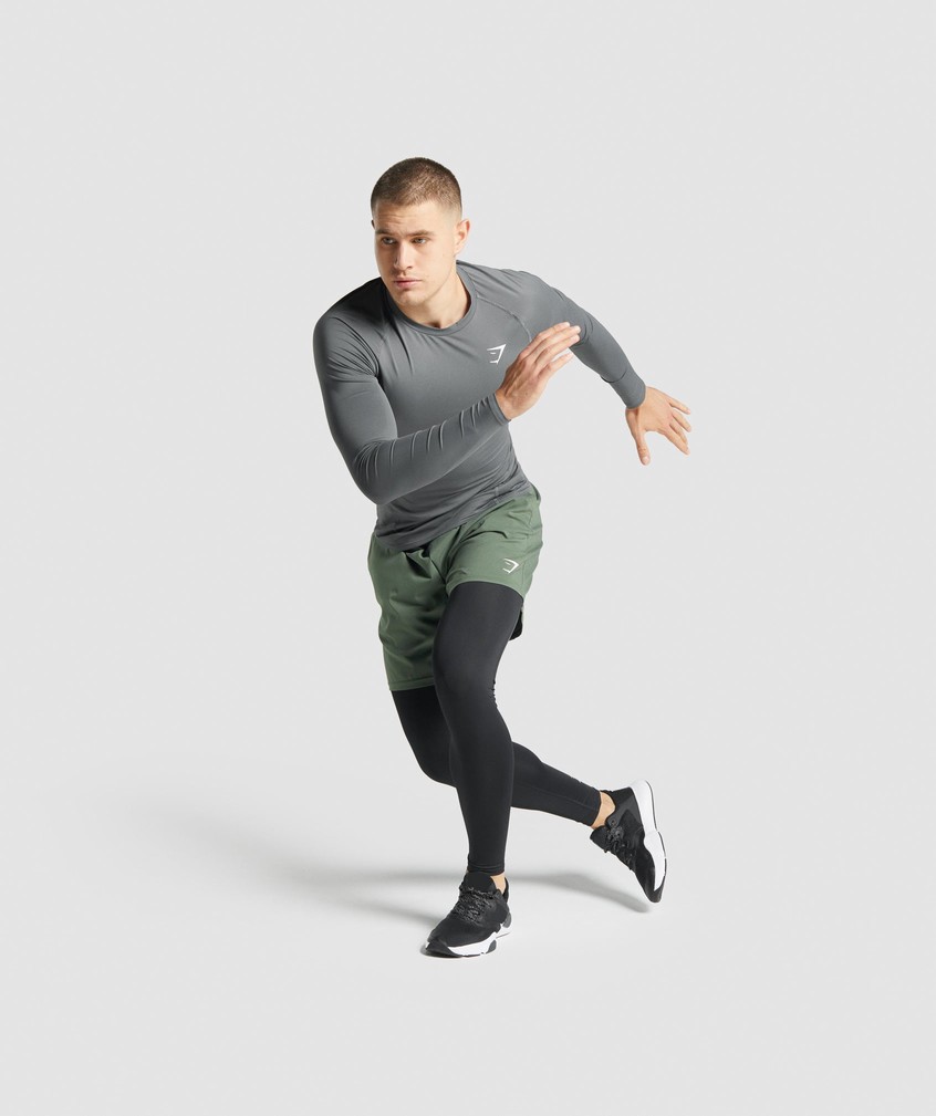 Black Men's Gymshark Element Baselayer Leggings | USA-23189