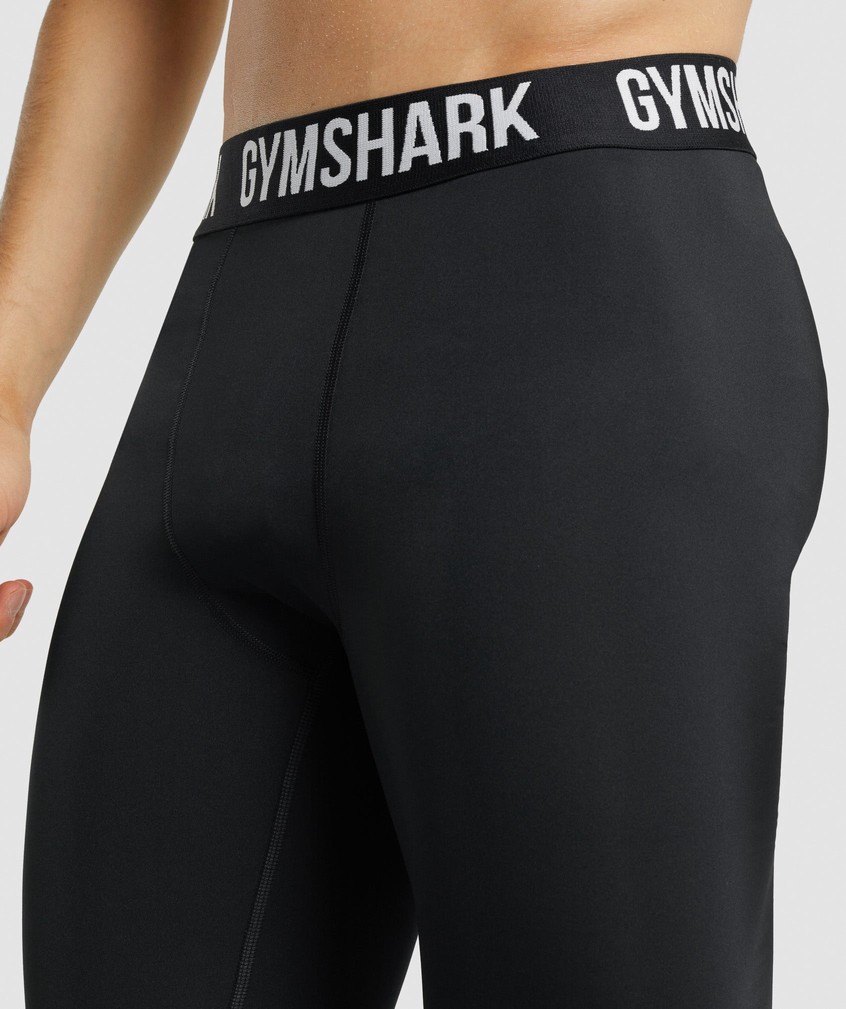 Black Men's Gymshark Element Baselayer Leggings | USA-23189