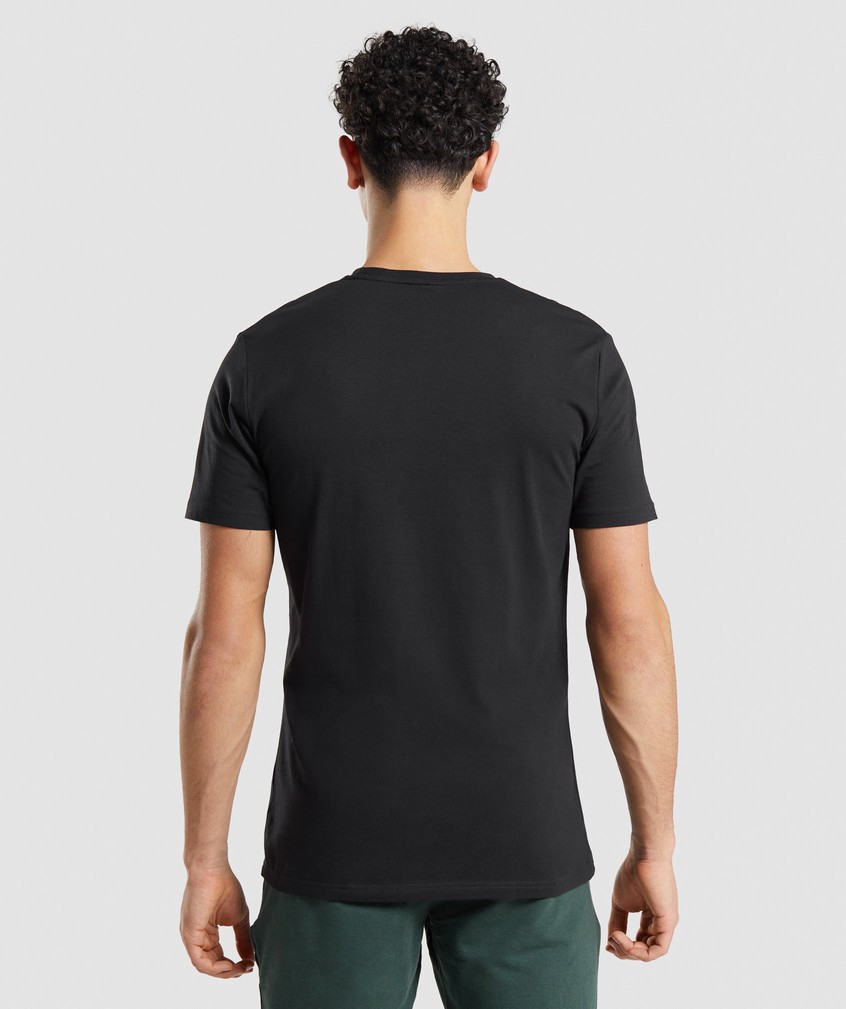 Black Men's Gymshark Essential T-Shirts | USA-96257