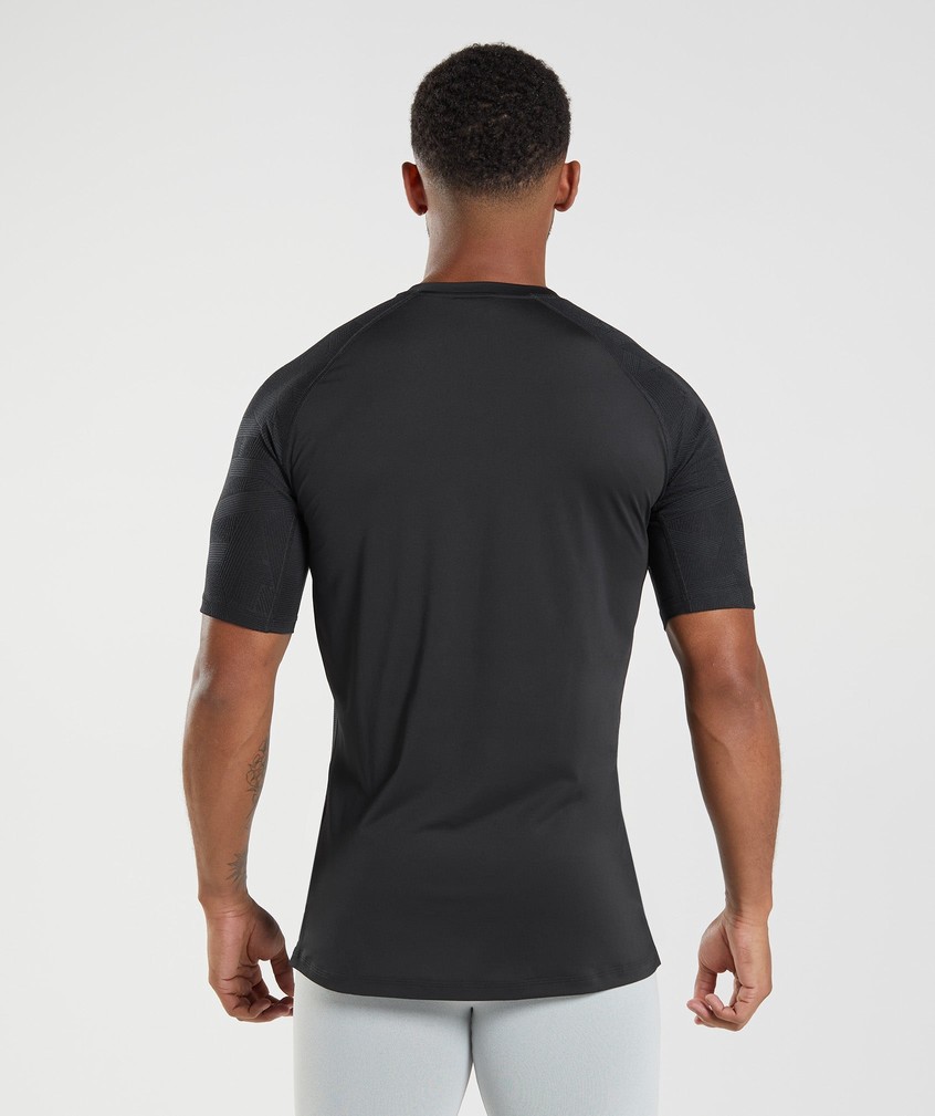 Black Men's Gymshark Form T-Shirts | USA-36198