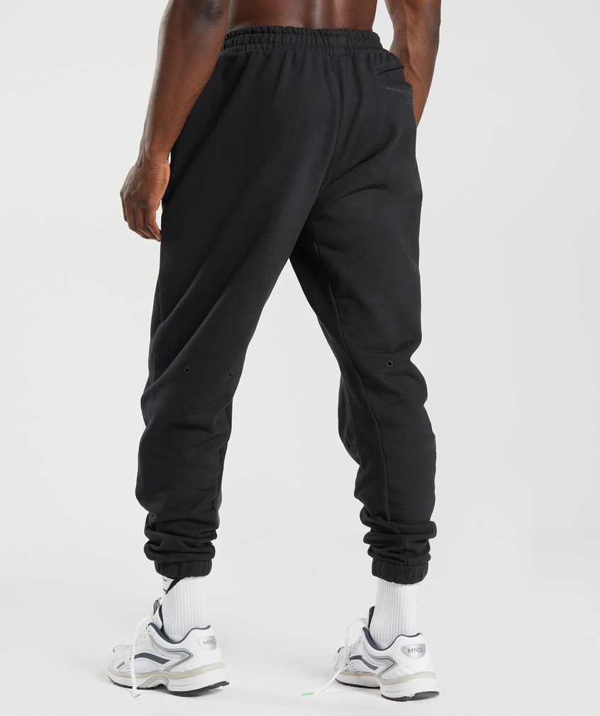 Black Men's Gymshark GS10 Year Joggers | USA-79846