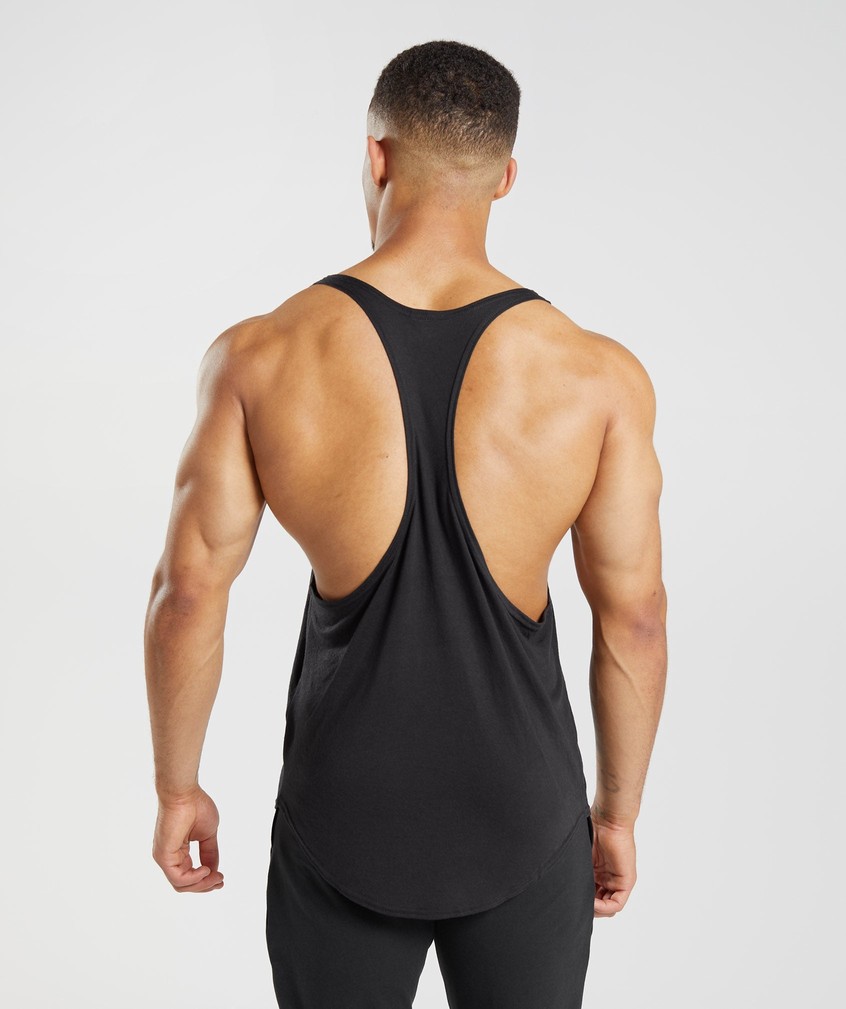 Black Men's Gymshark GS x David Laid Stringer | USA-70921