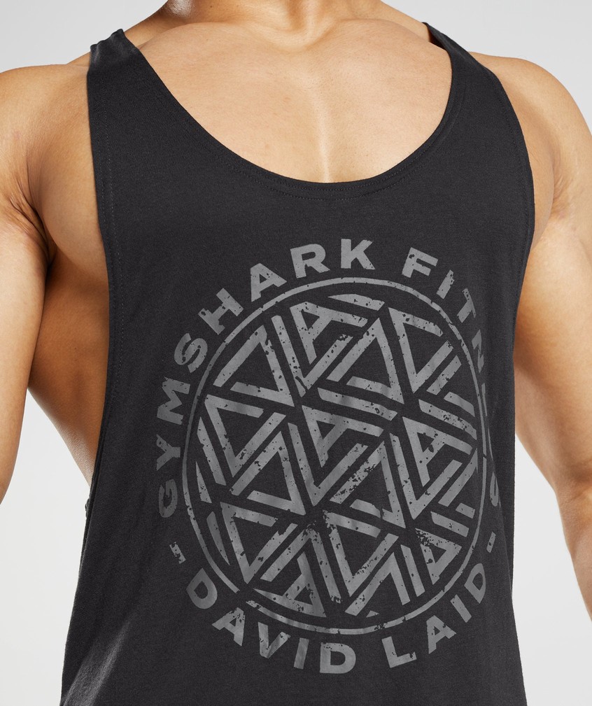 Black Men's Gymshark GS x David Laid Stringer | USA-70921