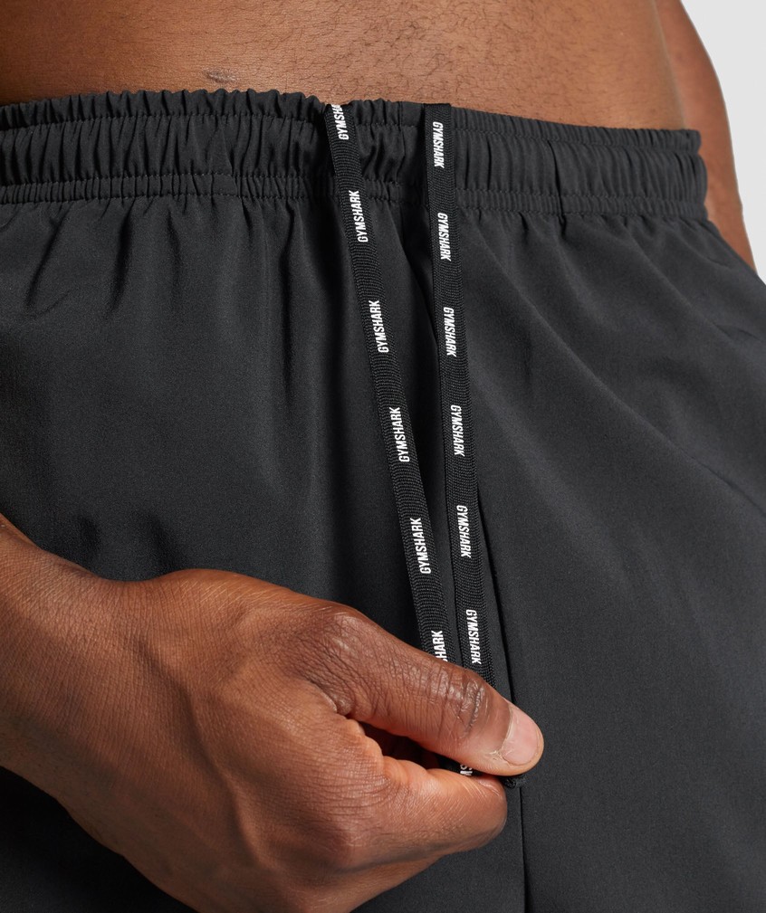 Black Men's Gymshark Graphic Sport Shorts | USA-12463