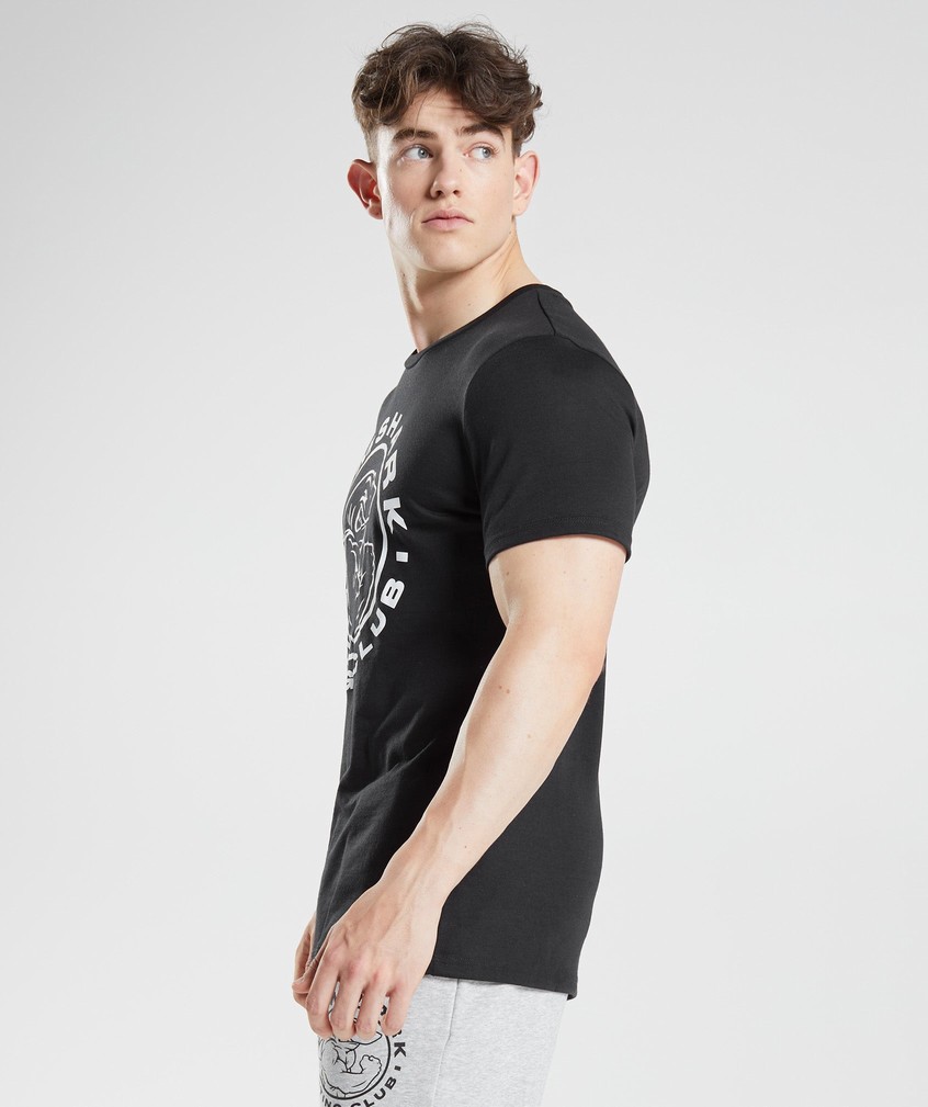 Black Men's Gymshark Legacy T-Shirts | USA-58763