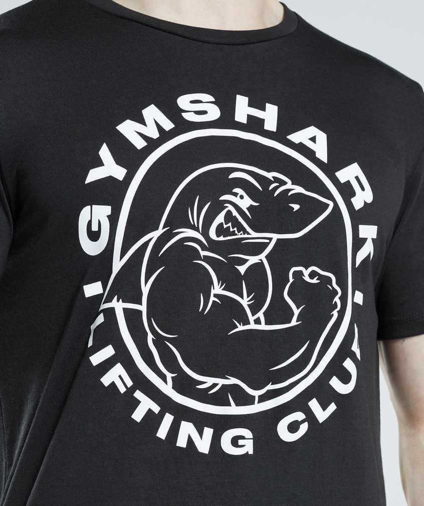 Black Men's Gymshark Legacy T-Shirts | USA-58763