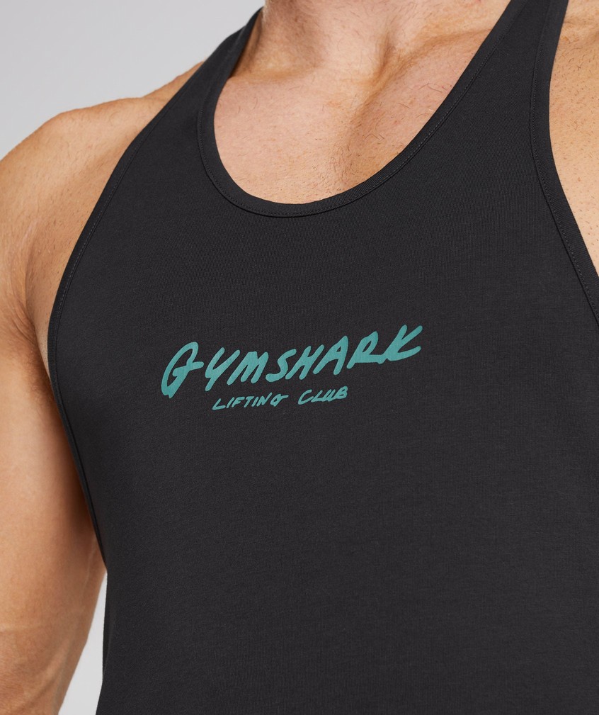 Black Men's Gymshark Prepare For Tomorrow Stringer | USA-82314