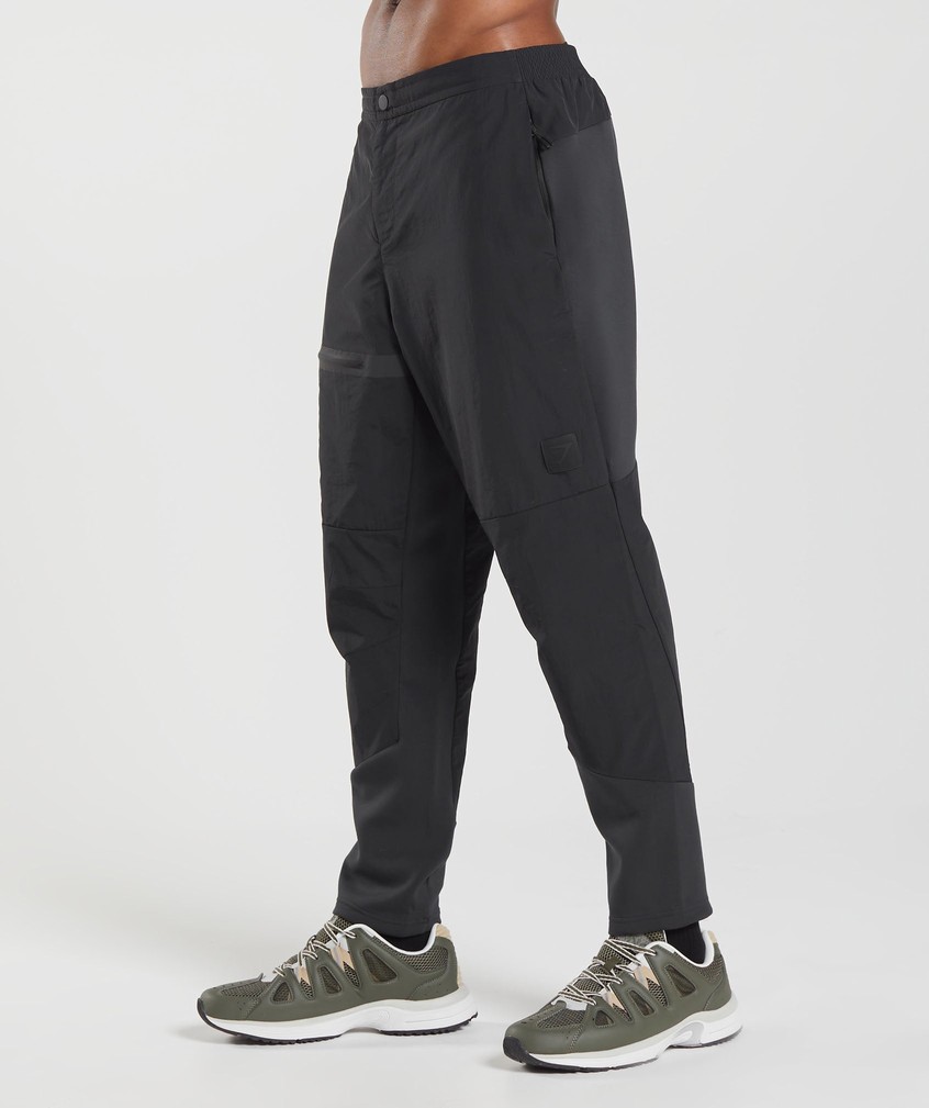 Black Men's Gymshark Retake Woven Joggers | USA-31942