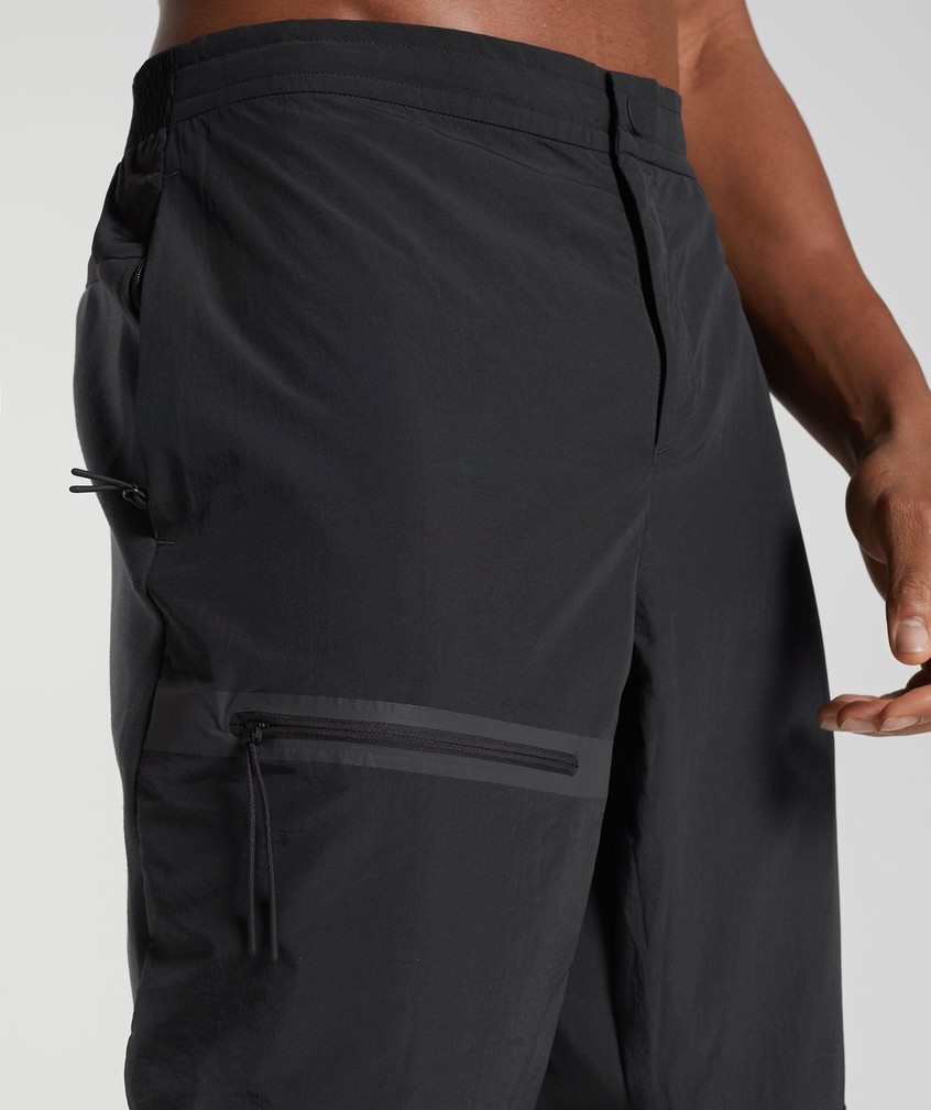 Black Men's Gymshark Retake Woven Joggers | USA-31942