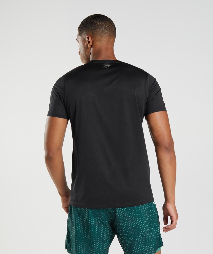 Black Men's Gymshark Sport T-Shirts | USA-68715