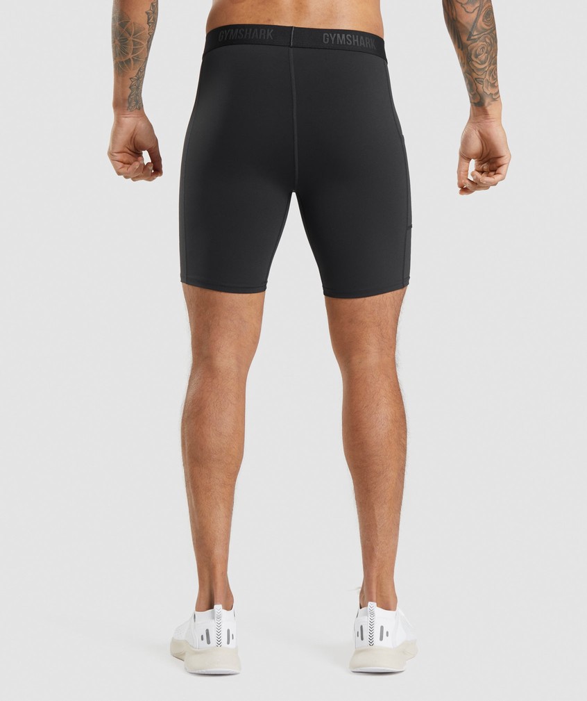 Black Men's Gymshark Steve Cook Baselayer Shorts | USA-47305