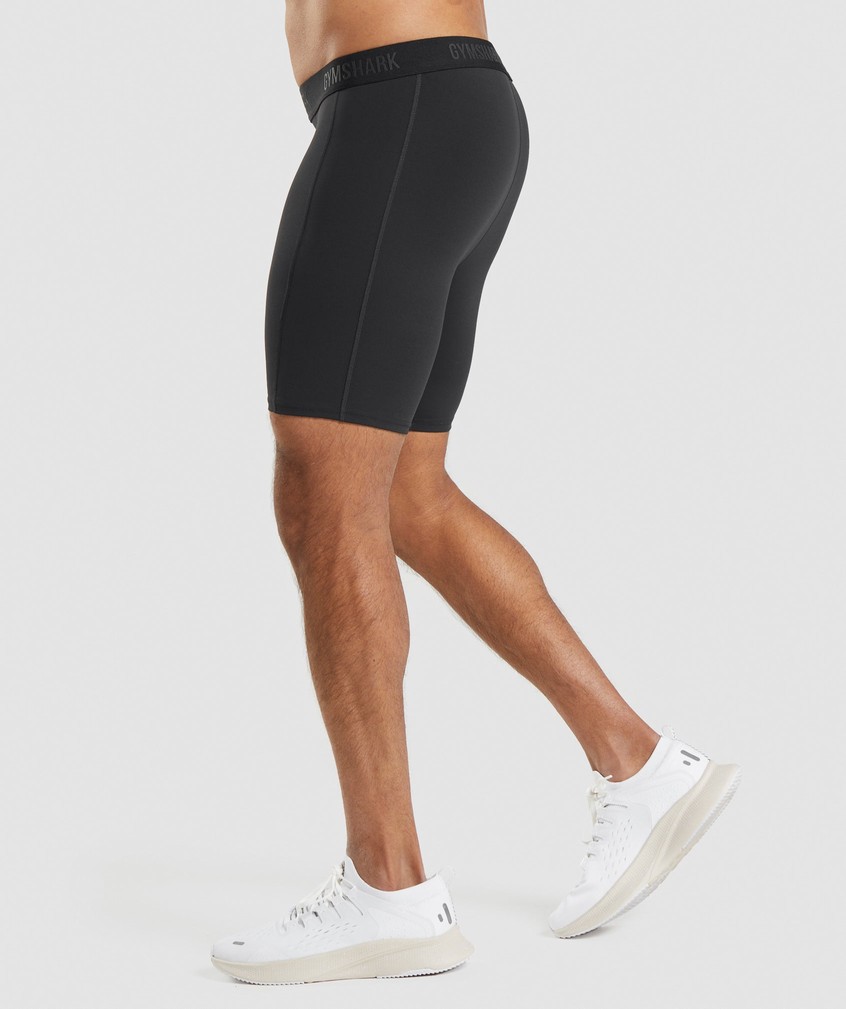 Black Men's Gymshark Steve Cook Baselayer Shorts | USA-47305