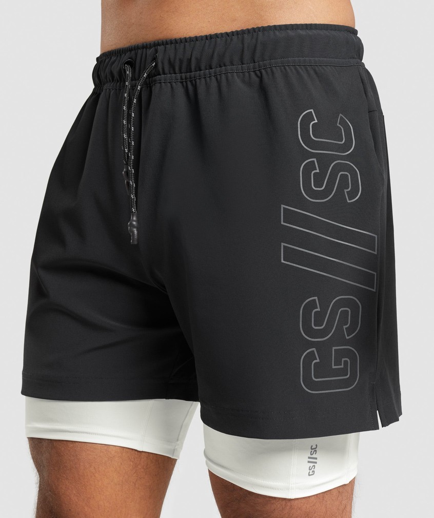 Black Men's Gymshark Steve Cook Ranger Shorts | USA-01487