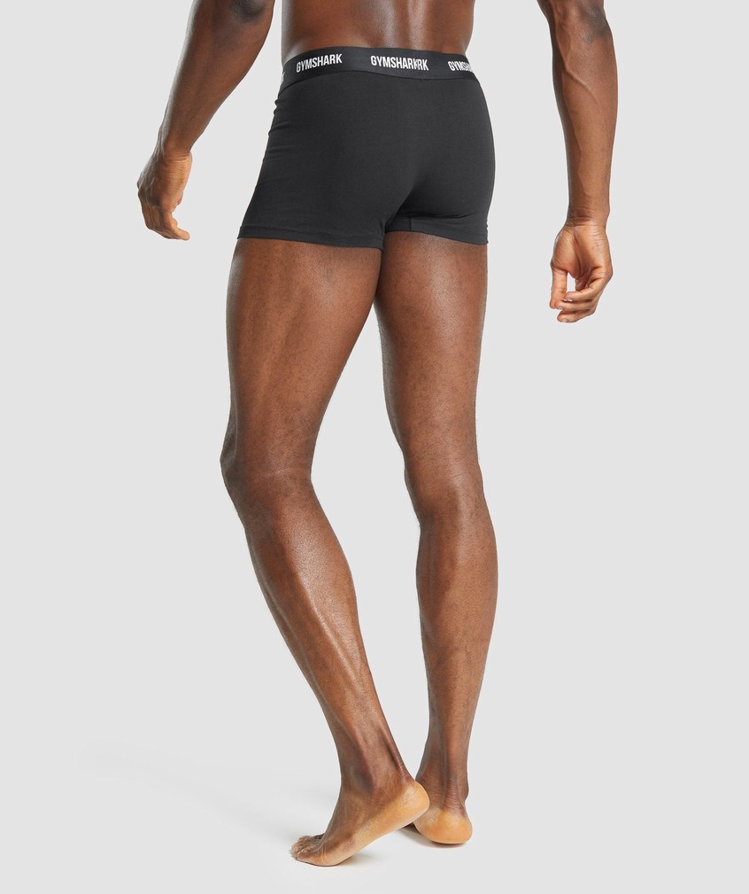 Black Men's Gymshark Trunk 2pk Panties | USA-71468