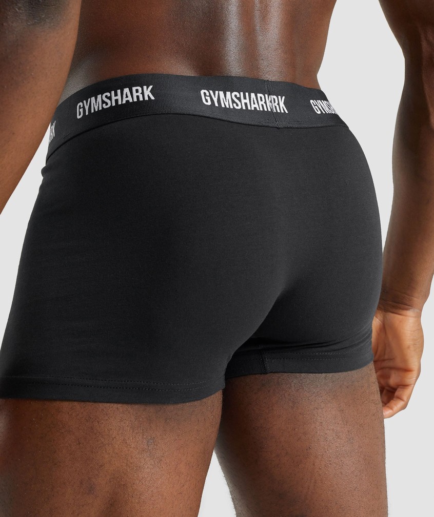 Black Men's Gymshark Trunk 2pk Panties | USA-71468