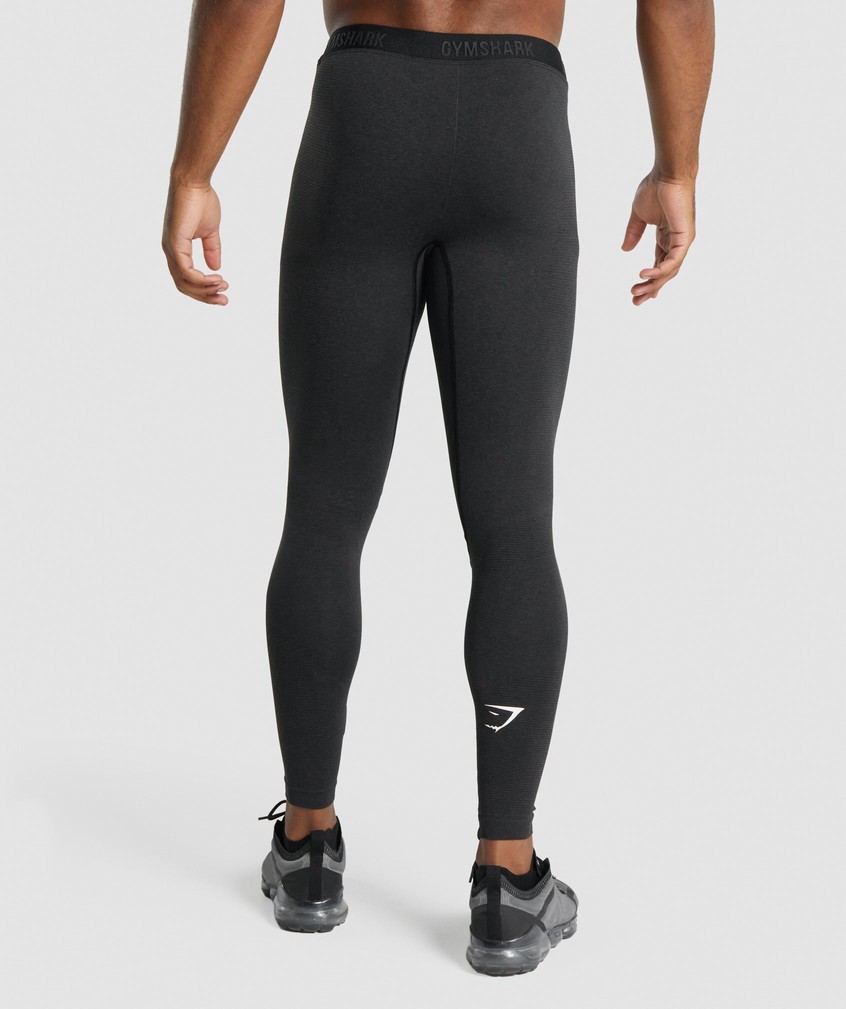 Black Men's Gymshark Vital Seamless Leggings | USA-73498