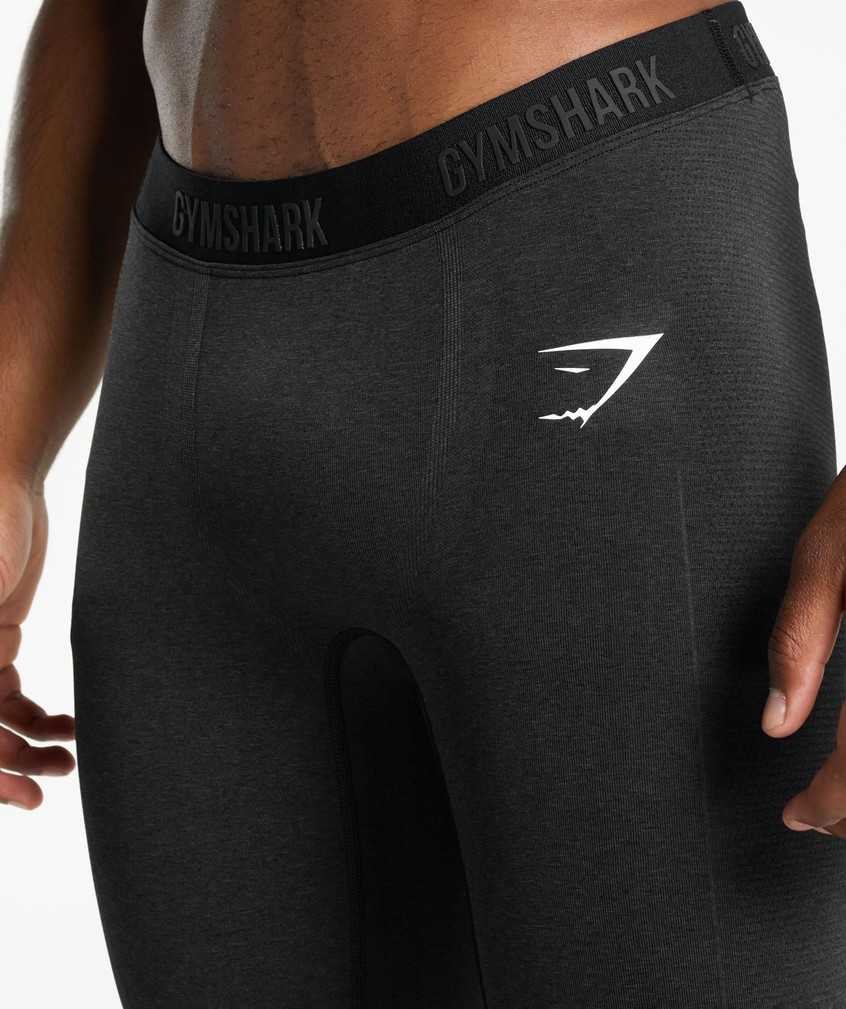 Black Men's Gymshark Vital Seamless Leggings | USA-73498