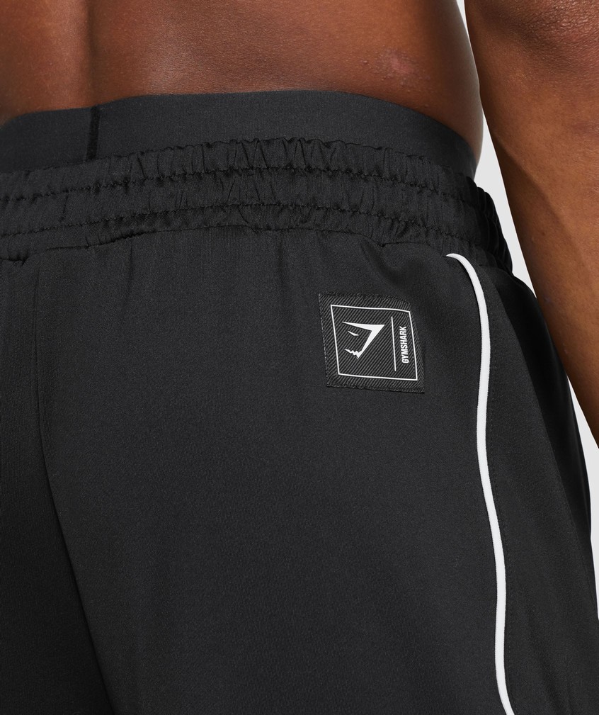 Black / White Men's Gymshark Recess Joggers | USA-18524