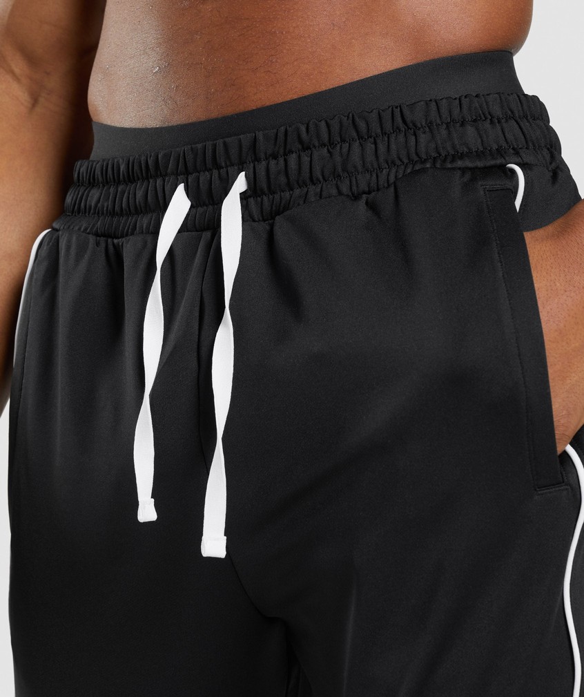 Black / White Men's Gymshark Recess Joggers | USA-18524