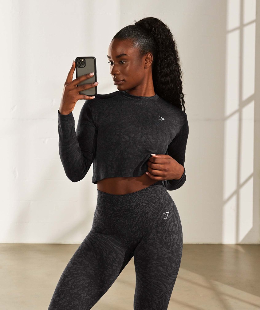 Black Women's Gymshark Adapt Animal Seamless Leggings | USA-18370