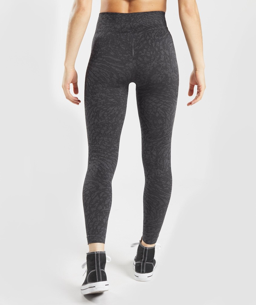 Black Women's Gymshark Adapt Animal Seamless Leggings | USA-18370