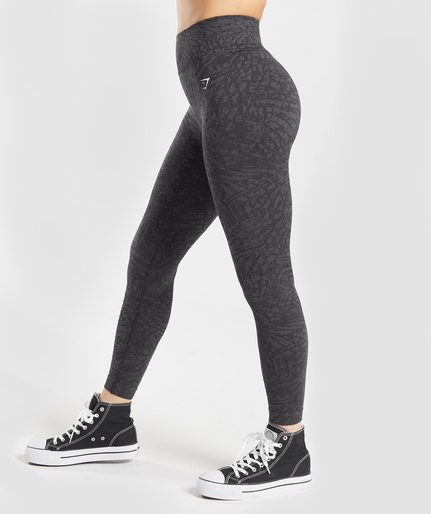 Black Women's Gymshark Adapt Animal Seamless Leggings | USA-18370