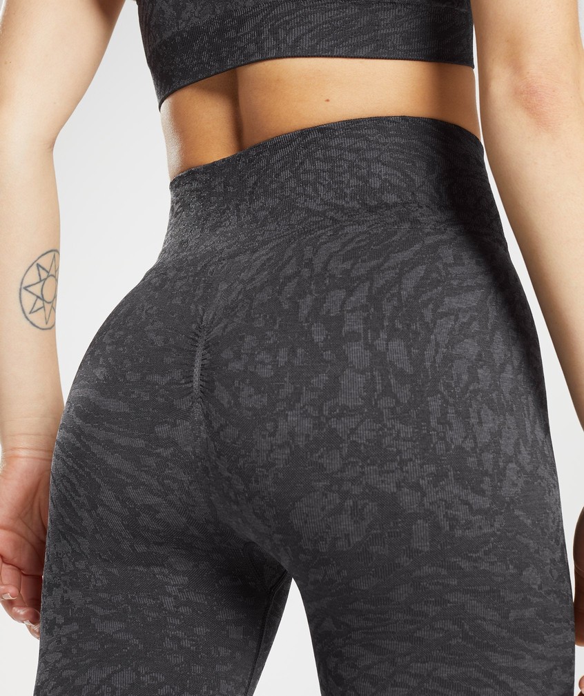 Black Women's Gymshark Adapt Animal Seamless Leggings | USA-18370