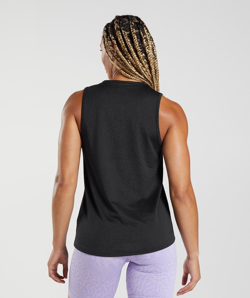 Black Women's Gymshark Adapt Animal Seamless Tank | USA-60548