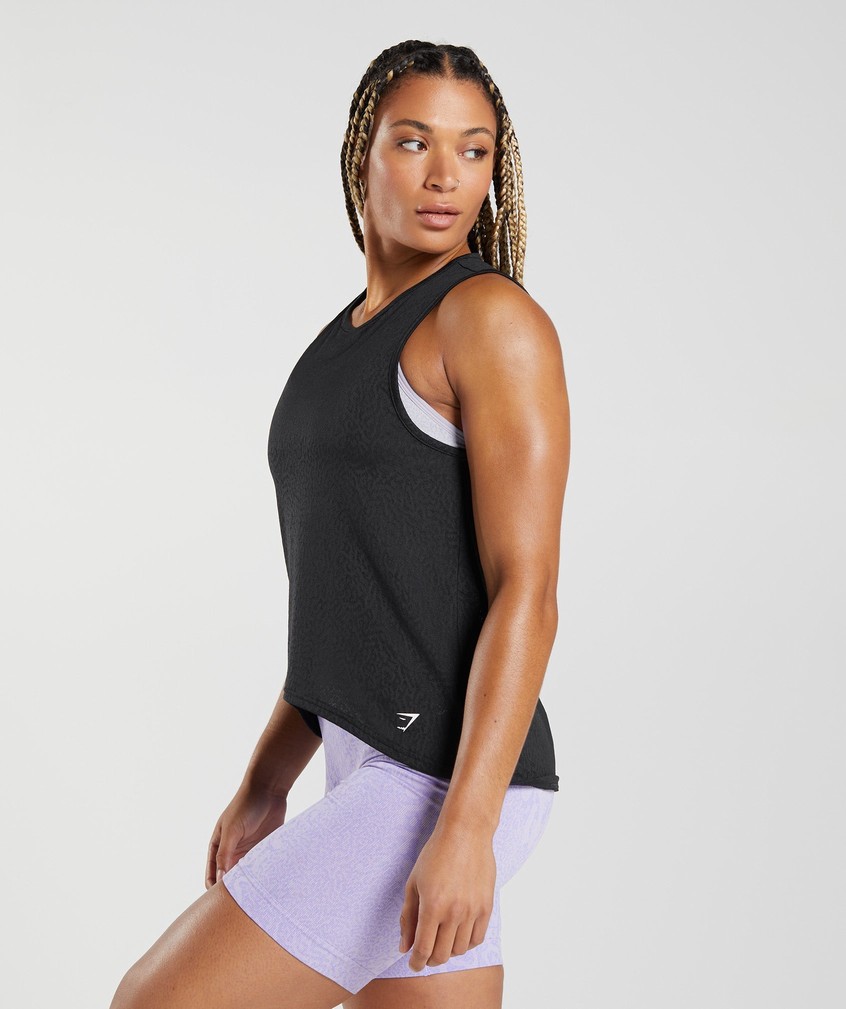 Black Women's Gymshark Adapt Animal Seamless Tank | USA-60548